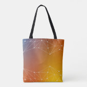 Achtergrond abstracte lijn tote bag (Achterkant)
