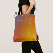 Achtergrond abstracte lijn tote bag (Dichtbij)