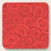 Achtergrond abstracte rode rozen bier onderzetter (Voorkant)
