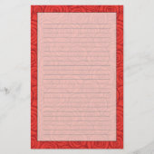 Achtergrond abstracte rode rozen briefpapier (Voorkant)