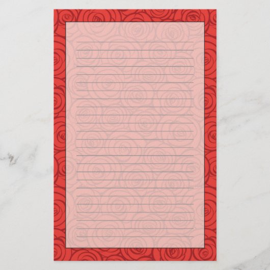 Achtergrond abstracte rode rozen briefpapier (Voorkant)