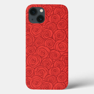 Achtergrond abstracte rode rozen iPhone 13 hoesje