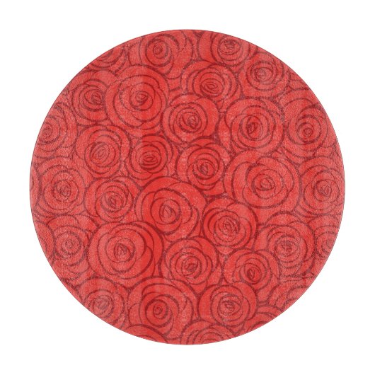 Achtergrond abstracte rode rozen snijplank (Voorkant)