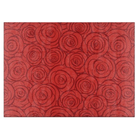 Achtergrond abstracte rode rozen snijplank (Voorkant)