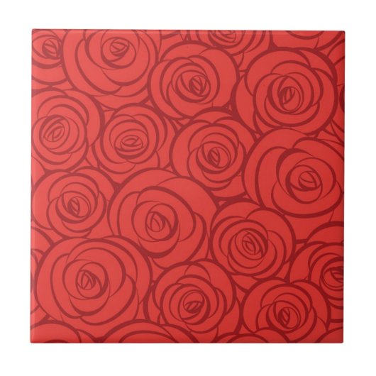 Achtergrond abstracte rode rozen tegeltje (Voorkant)