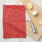 Achtergrond abstracte rode rozen theedoek (Quarter Fold)