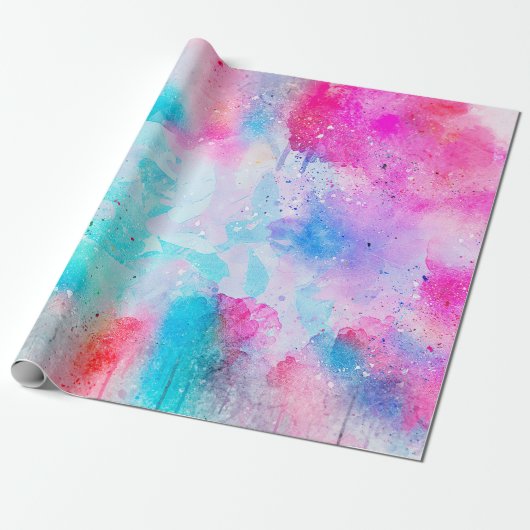 Achtergrond abstracte waterverf cadeaupapier (Uitgerold)