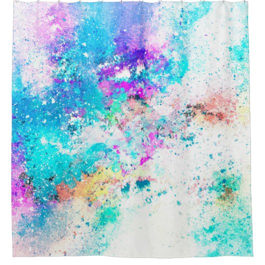 Achtergrond abstracte waterverf douchegordijn (Voorkant)
