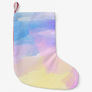 Achtergrond abstracte waterverf kleine kerstsok