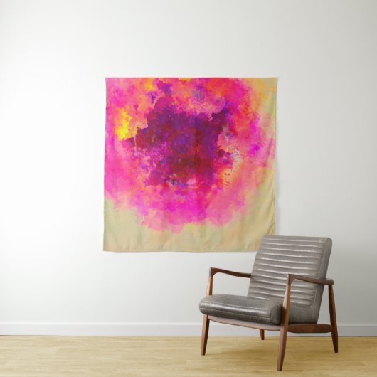 achtergrond abstracte waterverf. Kleurrijke textuu Wandkleed (In situ)