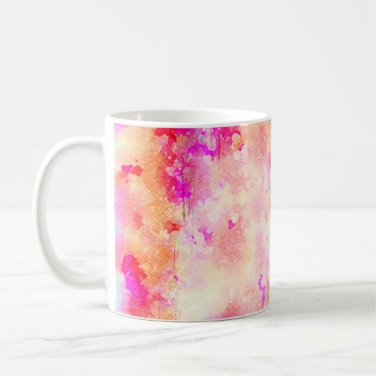 Achtergrond abstracte waterverf koffiemok (Links)
