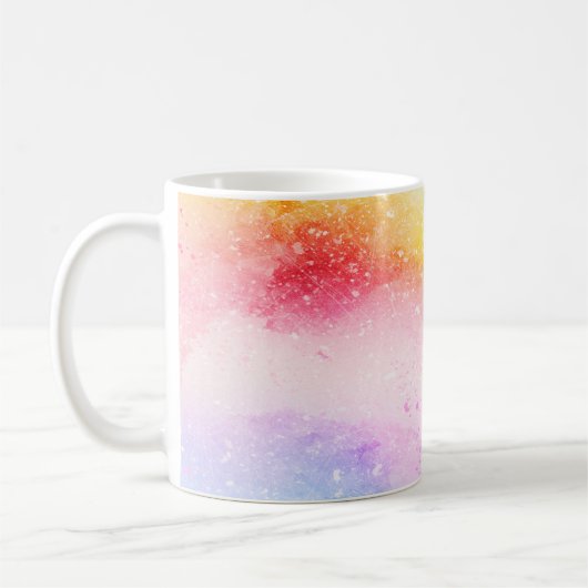 Achtergrond abstracte waterverf koffiemok (Links)
