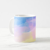 Achtergrond abstracte waterverf koffiemok (Voorkant links)