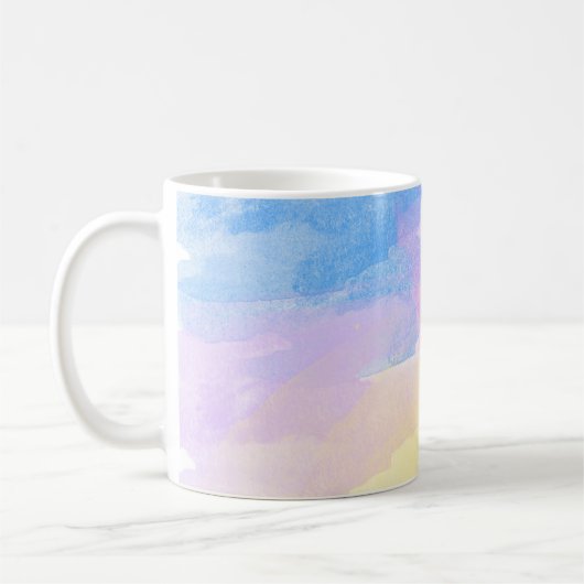Achtergrond abstracte waterverf koffiemok (Links)