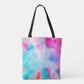 Achtergrond abstracte waterverf tote bag (Achterkant)