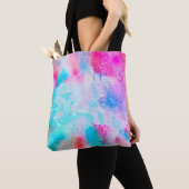 Achtergrond abstracte waterverf tote bag (Dichtbij)