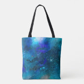 Achtergrond abstracte waterverf tote bag (Achterkant)