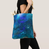 Achtergrond abstracte waterverf tote bag (Dichtbij)