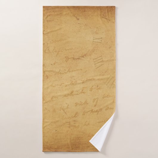 Achtergrond afbeelding bloemschrift badhanddoek (Badhanddoek)