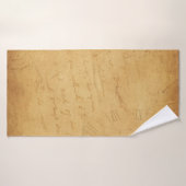 Achtergrond afbeelding bloemschrift badhanddoek (Badhanddoek)