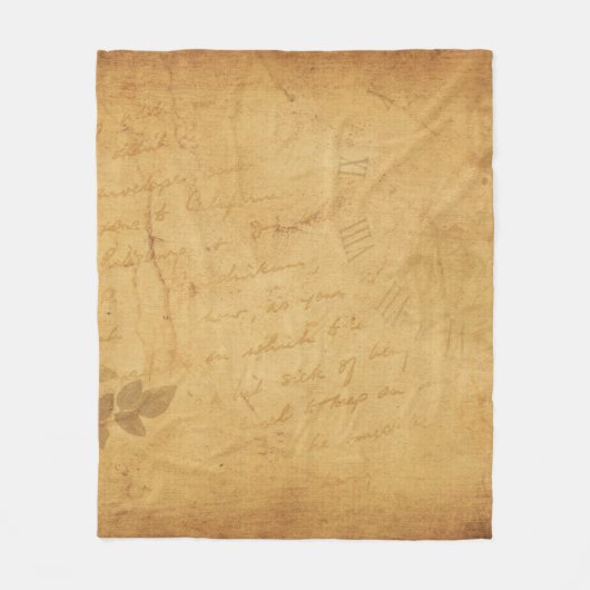 Achtergrond afbeelding bloemschrift fleece deken (Voorkant)