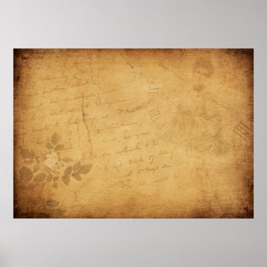 Achtergrond afbeelding bloemschrift poster (Voorkant)