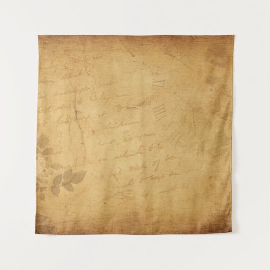 Achtergrond afbeelding bloemschrift wandkleed (Voorkant)