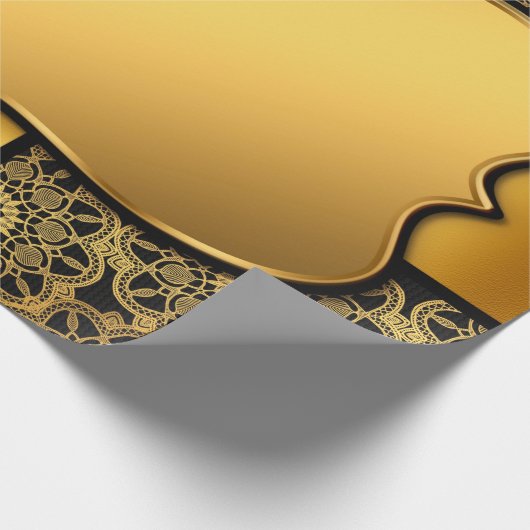 Achtergrond afbeelding goud lijst cadeaupapier (Hoek)