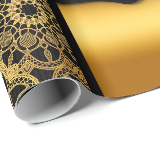 Achtergrond afbeelding goud lijst cadeaupapier (Rol Hoek)