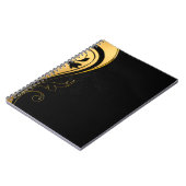 Achtergrond afbeelding goud lijst floraal notitieboek (Linkerzijde)