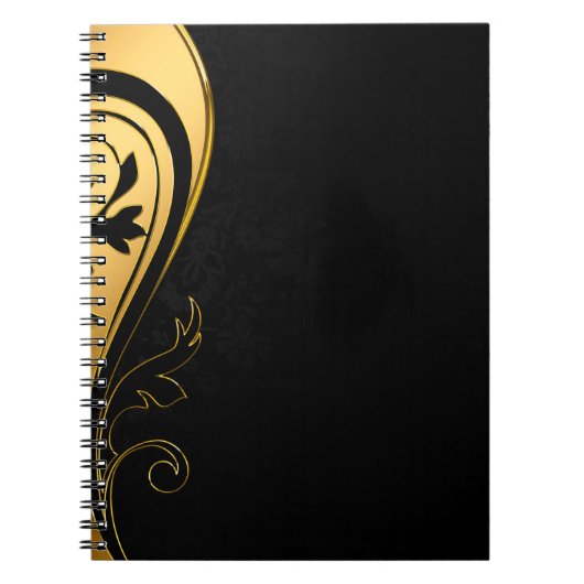 Achtergrond afbeelding goud lijst floraal notitieboek (Voorkant)
