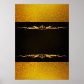 Achtergrond afbeelding goud lijst floraal poster (Voorkant)