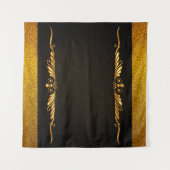 Achtergrond afbeelding goud lijst floraal wandkleed (Voorkant (horizontaal))