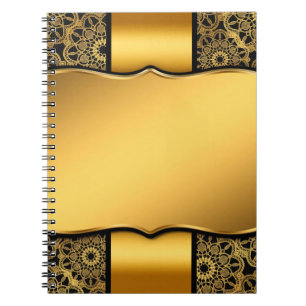 Achtergrond afbeelding goud lijst notitieboek