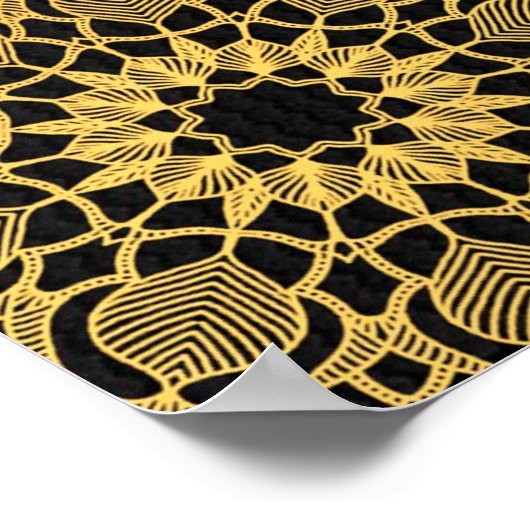 Achtergrond afbeelding goud lijst poster (Hoek)