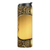 Achtergrond afbeelding goud lijst thermosbeker (Gedraaid links)