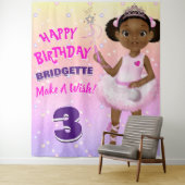 Achtergrond Afrikaanse Amerikaanse prinses Balleri Wandkleed (In situ)