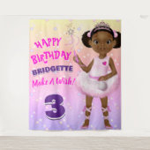 Achtergrond Afrikaanse Amerikaanse prinses Balleri Wandkleed (Voorkant)