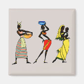 Achtergrond Afrikaanse vrouwen Magneet (Voorkant)