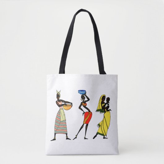 Achtergrond Afrikaanse vrouwen Tote Bag (Voorkant)
