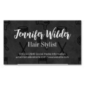 Achtergrond als kapper magnetisch visitekaartje (Voorkant)