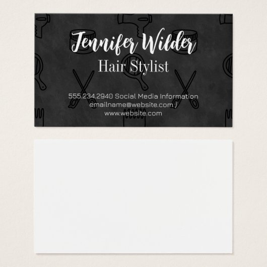 Achtergrond als kapper visitekaartje (Voorkant /achterkant)