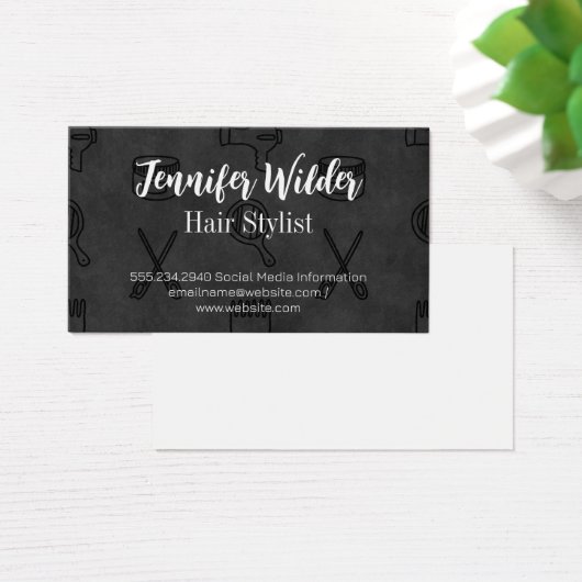 Achtergrond als kapper visitekaartje (Bureau)