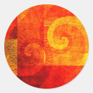 Achtergrond Antiek draden Ronde Sticker