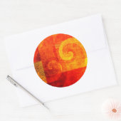 Achtergrond Antiek draden Ronde Sticker (Envelop)