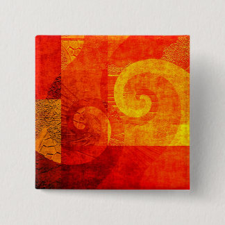 Achtergrond Antiek draden Vierkante Button 5,1 Cm