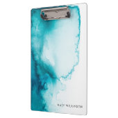 Achtergrond Aqua Blue Waterverf Klembord (Links)