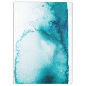 Achtergrond Aqua Blue Waterverf Klembord (Achterkant)