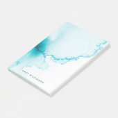 Achtergrond Aqua Blue Waterverf Post-it® Notes (Schuin)