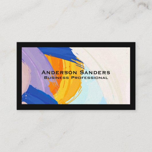 Achtergrond artistieke verflagen visitekaartje (Voorkant)